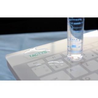 Clavier ergonomique médical tactile lavable extra plat en verre